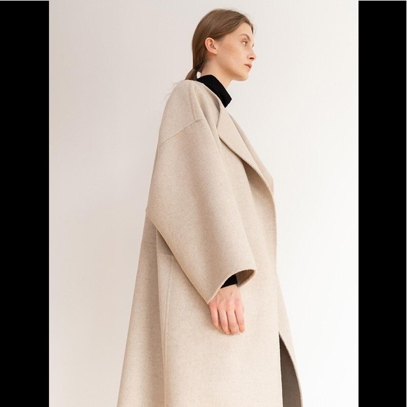 Kindersalmon light cream oversized coat - Picture 3 of 8